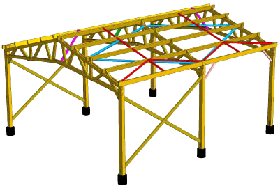 Plan charpente batiment agricole