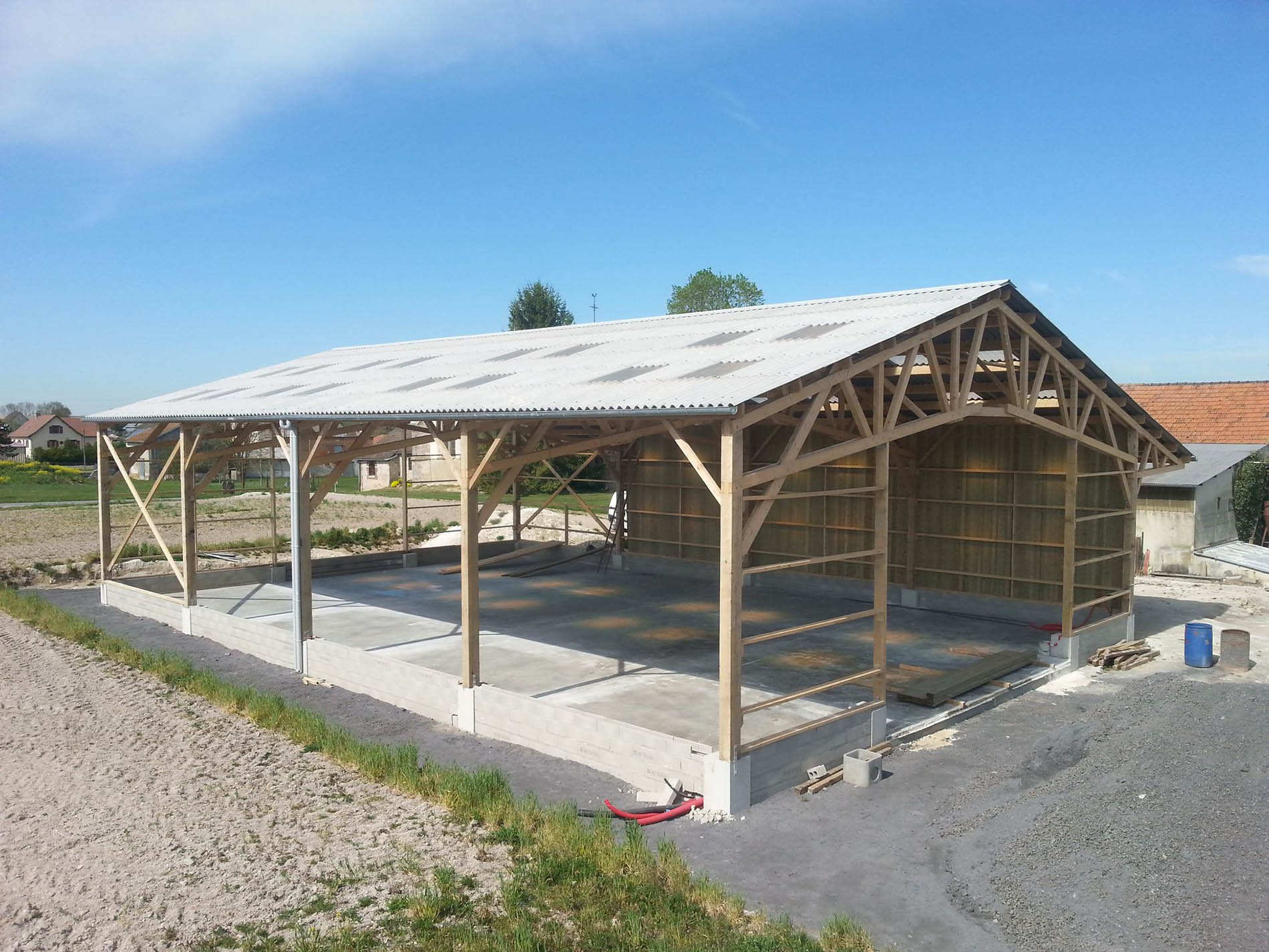 Bâtiment agricole posé ou en kit