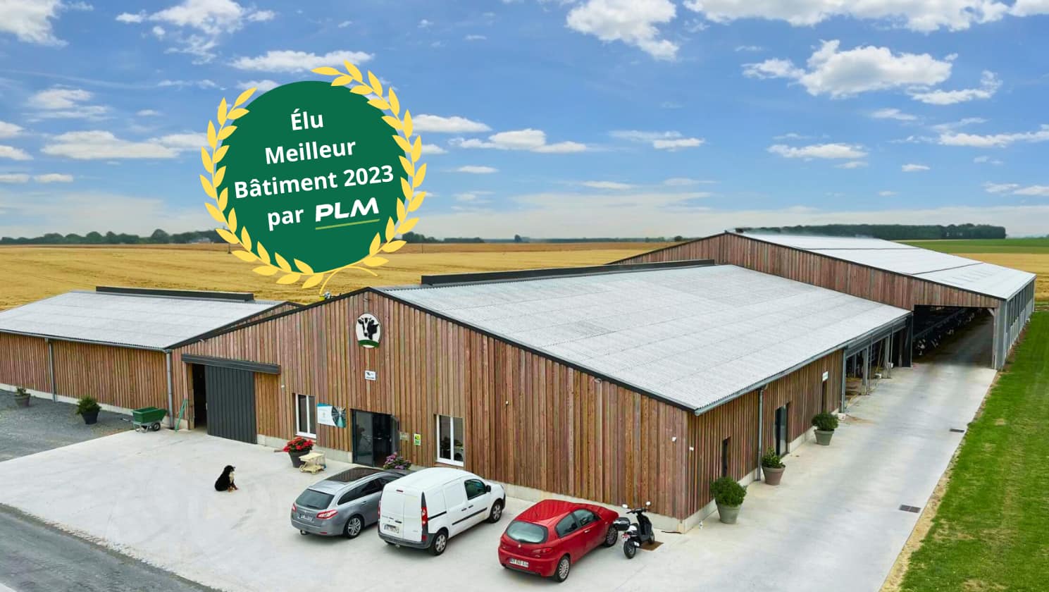 Stabulation laitière Roiné élue Meilleur Bâtiment 2023 par PLM