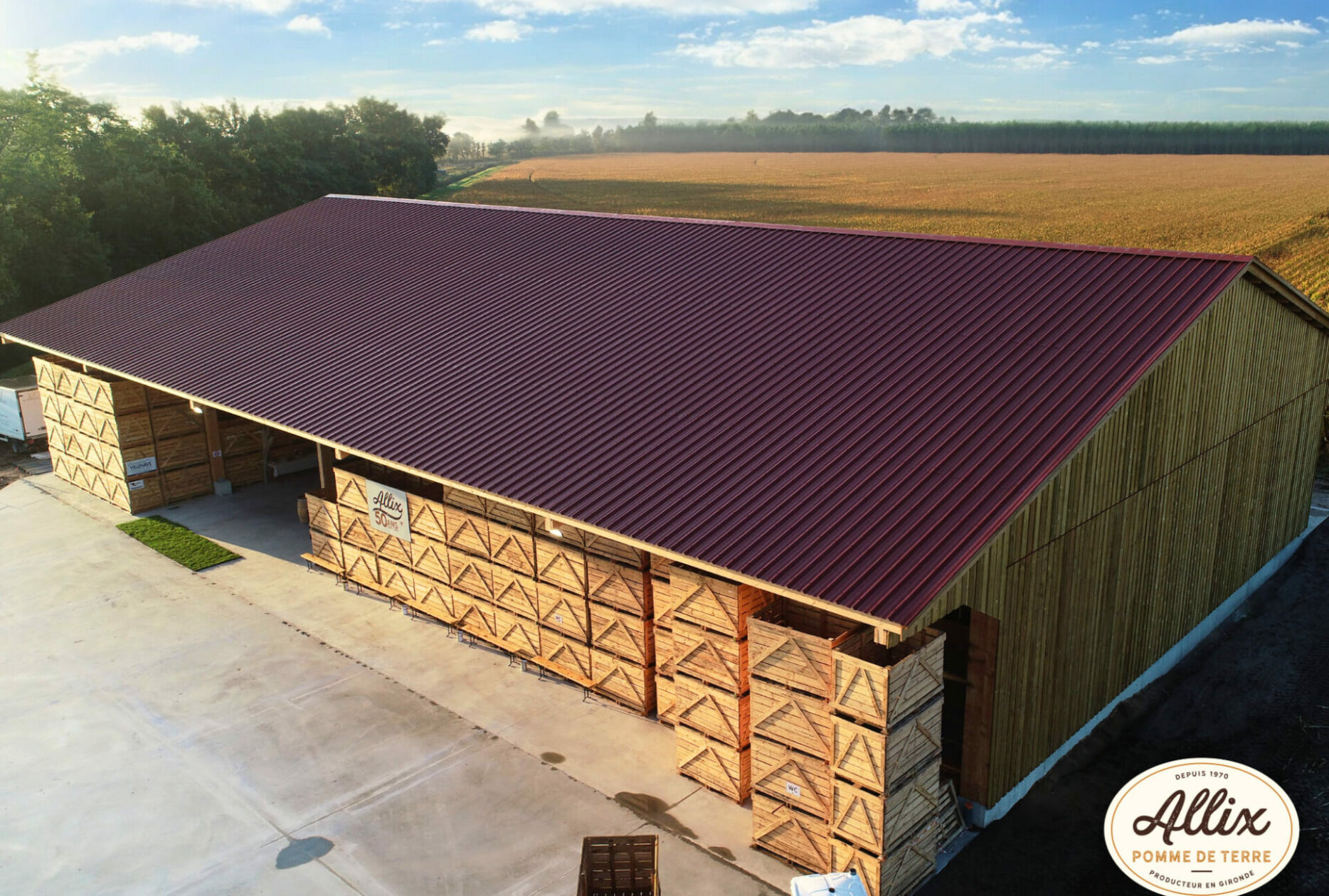 Hangar pommes de terre en bois