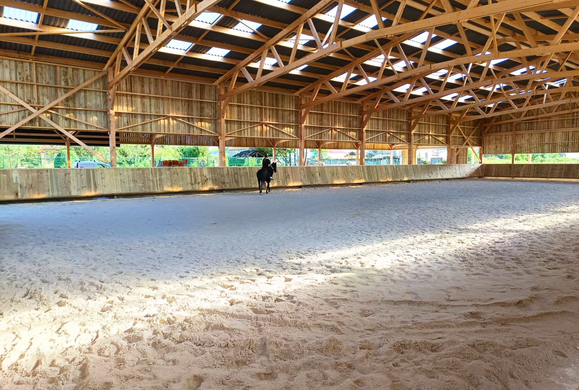 Manège équestre en bois