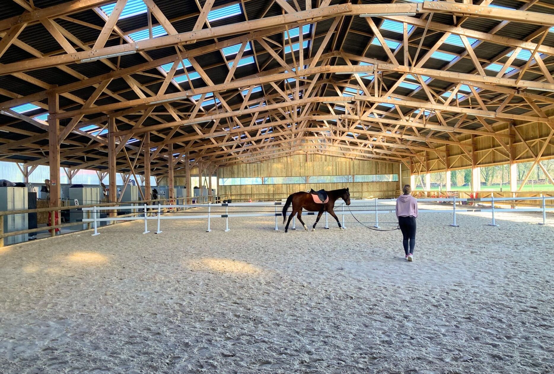 Manège équestre en bois