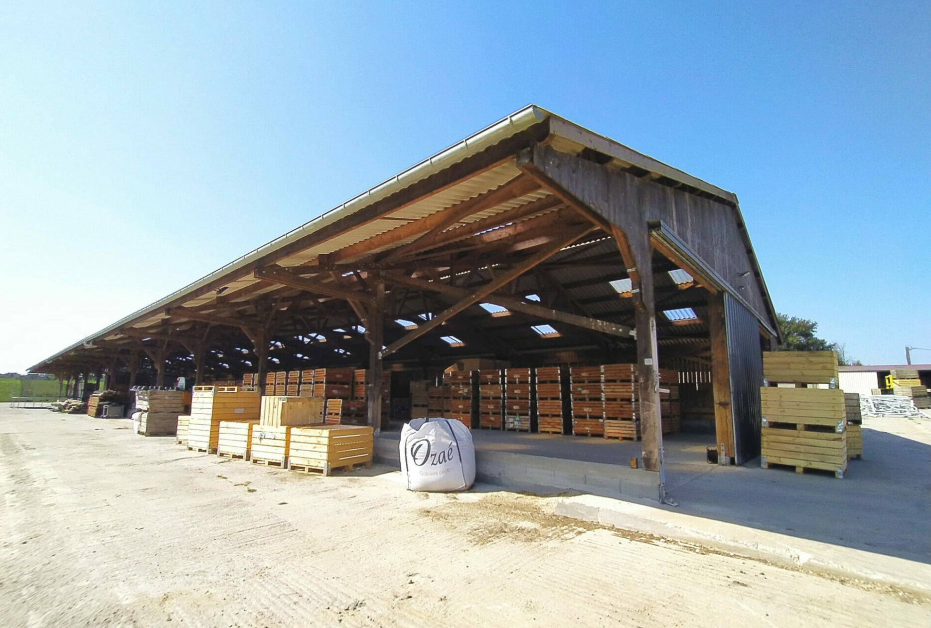 Hangar agricole stockage en bois Roiné