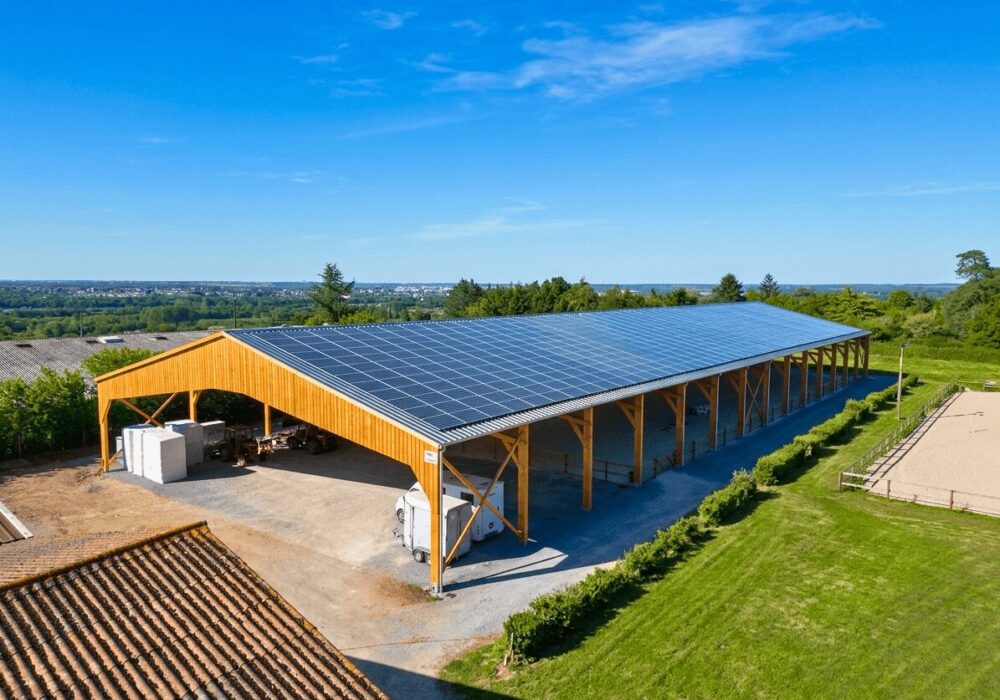 Carrière couverte en bois