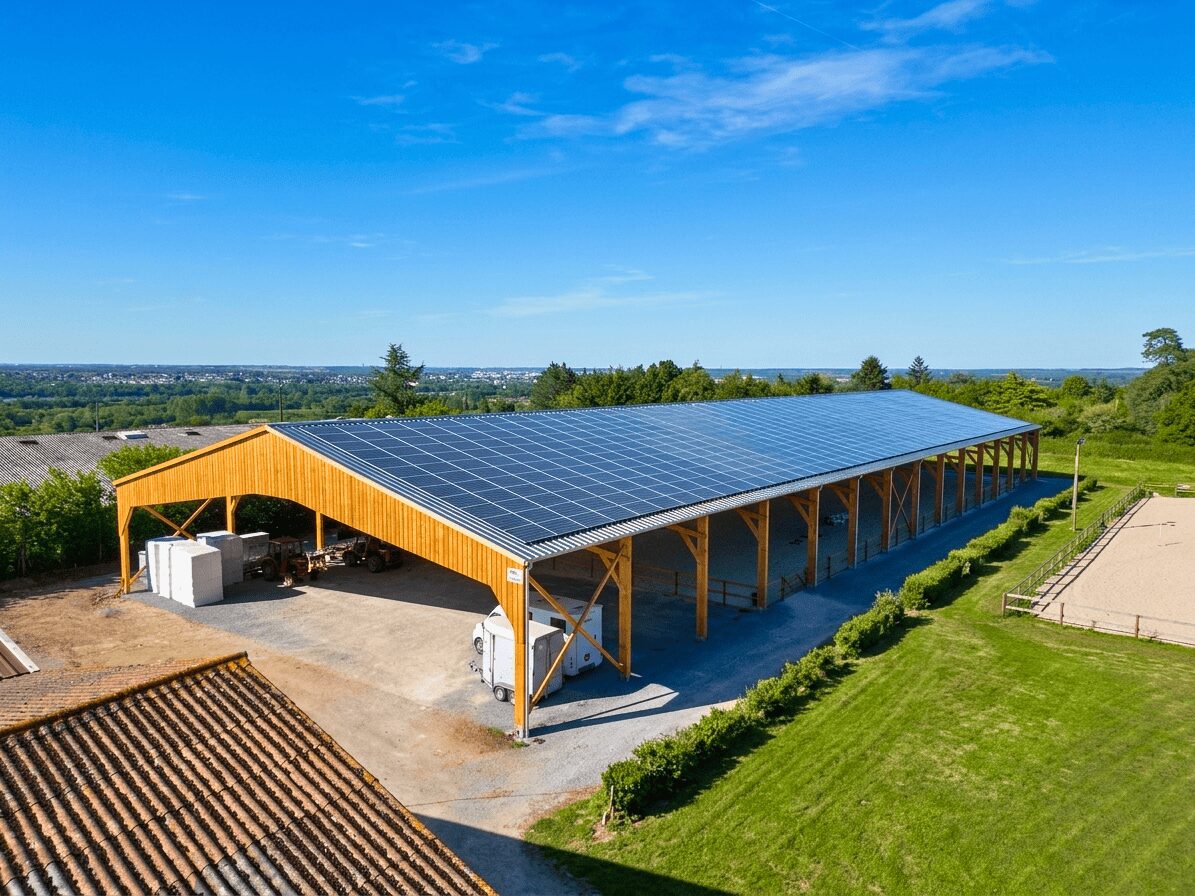 Carrière couverte en bois